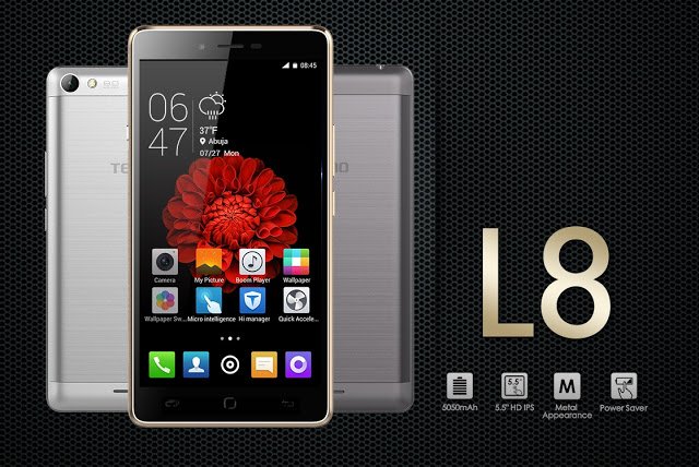 tecno l8 android smartphone
