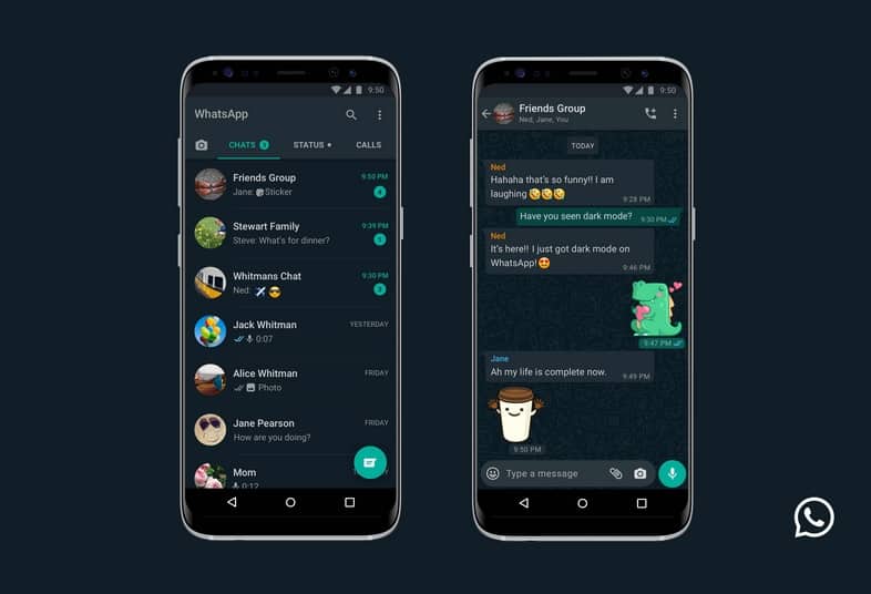 whatsapp dark mode for android